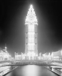 Dreamland om natten, Coney Island, New York City, ca. 1905