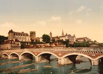 The castle and bridge, Pau, Pyrenees, c.1890-1900dani
