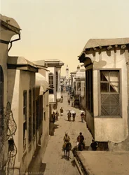 Gaden, der hedder straight, Damaskus, Det Hellige Land, Syrien (fotokromtryk)
