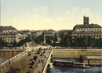Place du Chatelet, Paris, ca. 1890-1900 (fotokrom)