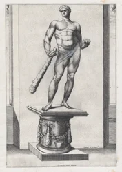 Mirror of Roman Magnificence: Herkules med Hesperidernes æbler, 1581., 1581.