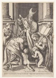 Den Hellige Eustacius døbes