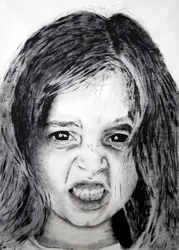 Manuela 2 (Kids series), 2008 (akryl på papir)