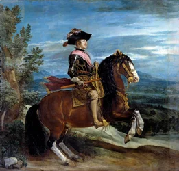 Rytterportræt af kong Philip IV (1605-1665) Maleri af Diego Rodriguez de Silva y Velasquez (1599-1660)