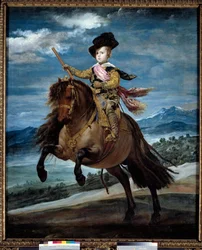 Rytterportræt af prins Baltasar Carlos (1629-1646). Maleri af Diego Rodriguez de Silva y Velasquez (1599-1660)