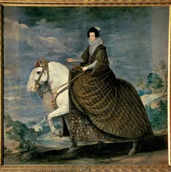 Rytterportræt af dronning Isabella af Bourbon, Filip IV