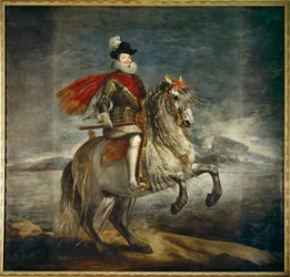 Felipe III, konge af Spanien til hest (maleri på lærred)