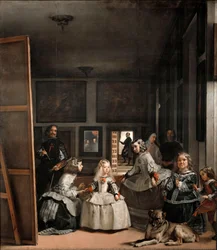 Las Meninas eller The Family of Philip IV, c 1656 (olie på lærred)