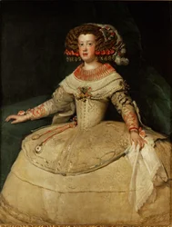 Maria Teresa, Infanta, datter af kong Philip IV af Spanien og hans kone Isabella, gift med Louis XIV af Frankrig ... (olie på lærred)