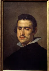 Portræt af en ung mand (formodet selvportræt). Maleri af Diego Rodriguez de Silva y Velasquez (1599-1660)