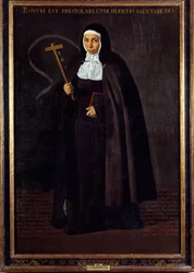 Portræt af mor Jeronima de la Fuente. Maleri af Diego Rodriguez de Silva y Velasquez (1599-1660)