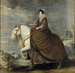 Dronning Elizabeth af Bourbon til hest