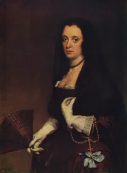 Dame med en vifte, c1638-1639, c1915