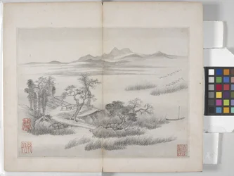 Album Of Landscape Paintings (blæk på papir)