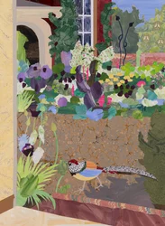 Udsigt fra atelier (collage)