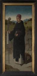 St. Bernard, venstre panel fra Triptykonen af St. Erasmus, ca. 1460 (olie på panel)