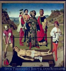 Sankt Erasmuss martyrium, centralt panel fra Sankt Erasmuss Triptykon, c.1460