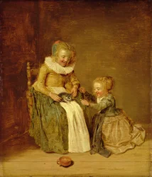 Børn med en kat, 1631