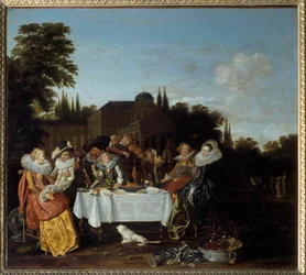 Landsfest. Maleri af Dirk Hals (1591-1656)
