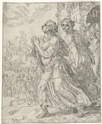 Judith og hendes tjener forlader Bethulia Judit og Holofernes (serietitel)