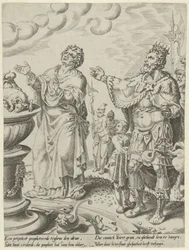 Kong Jeroboam og Guds mand foran alteret Historien om den ulydige Guds mand (serietitel)