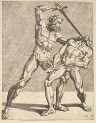 To Fægtere, fra Fægtere, plade 7, 1552