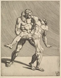 Wrestlers, fra Wrestlers, plade 3, 1552.