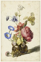 Blomster i en flaske Blomster i en glasvase