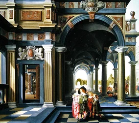 Elegante figurer i en loggia, 1635