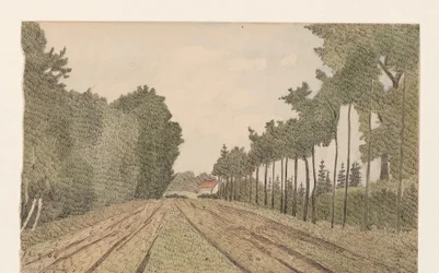 Landskab med en bygning i det fjerne