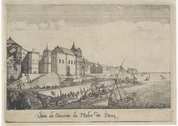 Udsigt over Guds Moders kloster i Lissabon Vista do Convento da Madre de Deus (titel på objekt) Udsigt over Lissabon (serietitel)