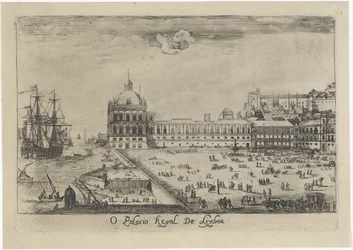 Udsigt over det kongelige palads i Lissabon O Palacio Real de Lixboa (titel på objekt) Udsigt over Lissabon (serietitel)