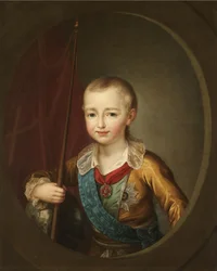 Portræt af storhertug Alexander Pavlovich Alexander I som barn