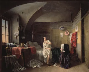 Morgen af en skrædder, 1855