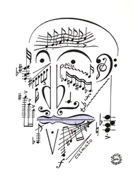 Dr. Musicus - et ansigt tegnet ved hjælp af musikalsk notation