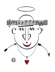 Dzen - et ansigt tegnet ved hjælp af musikalsk notation