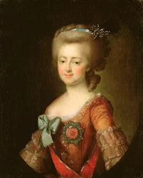 Portræt af storhertuginde Maria Fyodorovna (1759-1828) ca. 1780-90