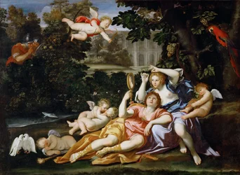 Rinaldo viser Armida et spejl