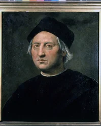 Portræt af Christopher Columbus - tilskrevet Ghirlandaio, Naval Museum of Genes - Pegli