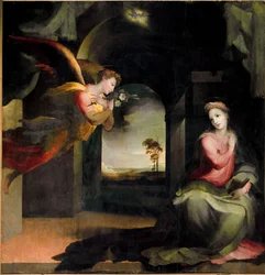 Bebudelse. Maleri af Domenico Beccafumi (1486-1551)