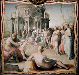 Zeuxis (eller Zeuxippos, græsk maler fra Heraklea, 464-398 f.Kr.) malede portrættet af Helena til Heras tempel i Kroton.
