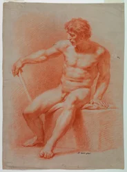Tegning, Tegning, Nøgen, ca. 1740