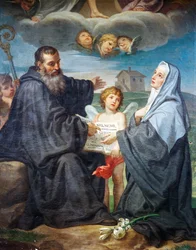 Sankt Benedikt og Sankt Scholastica af Domenico Corvi (1721-1803)