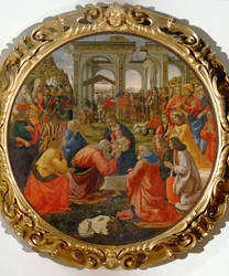 Kongernes tilbedelse (tempera på træ)