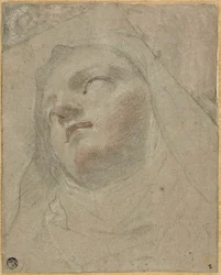 Leder af en dominikansk nonne: Study for the Ecstasy of Saint Dominic