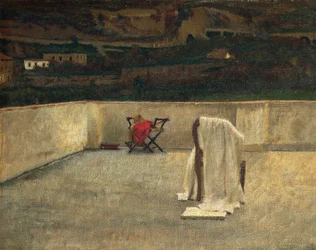 Terrassen, af Domenico Morelli, olie på lærred