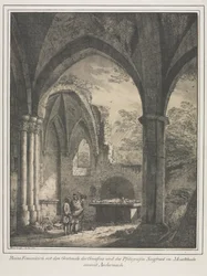 Bemærkelsesværdige bygninger fra middelalderen i Tyskland: Ruinerne af Jomfrukirken..., 1821.