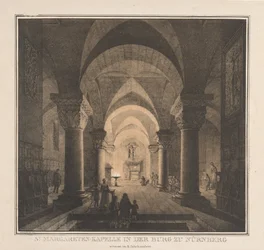 Bemærkelsesværdige bygninger fra middelalderen i Tyskland: St. Margarets Chapel in the Imperial..., 1819.