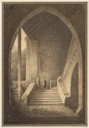 Ydertrappe af en gotisk ruin
