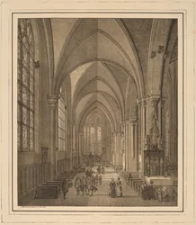Udsigt over det indre af St Sebald-kirken i Nürnberg